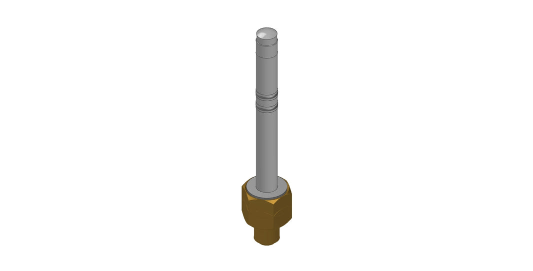Amerex 01539-P006 brass valve stem assembly for CO2 fire extinguishers, sold in a sales pack of 6