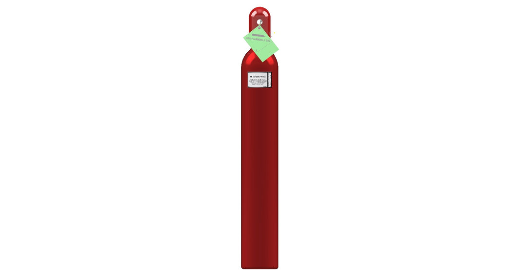 Amerex 04128 red nitrogen cylinder assembly, 110 cu. ft., charged with cap