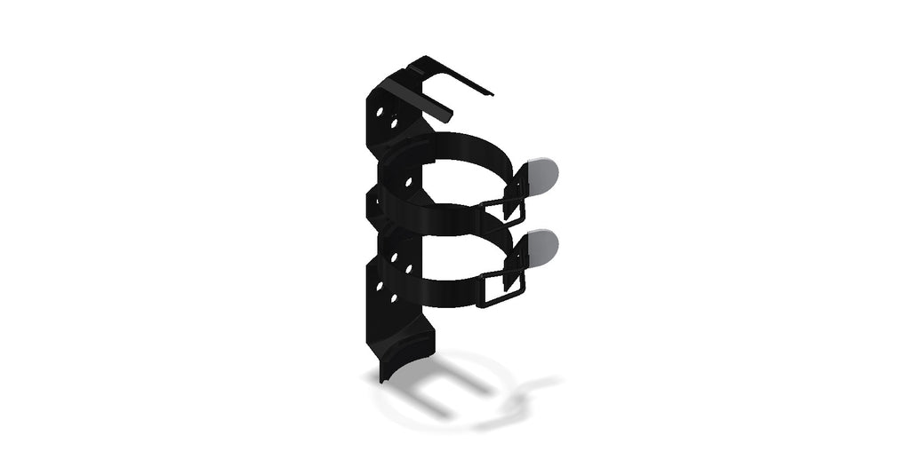 Amerex 817SB black two-strap vehicle/marine fire extinguisher bracket, part 06866-P001