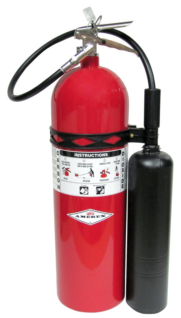 Amerex Model 331 15 lb CO2 fire extinguisher, non-magnetic NON MAG build, part 06902
