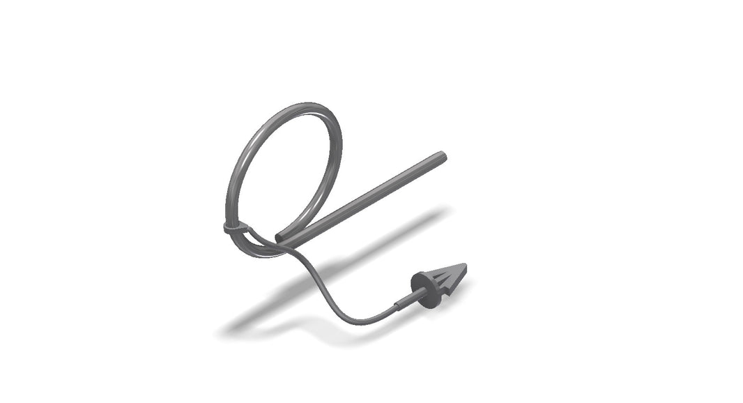Amerex 13888-P012 large stainless steel pull pin and chain assembly, pack of 12