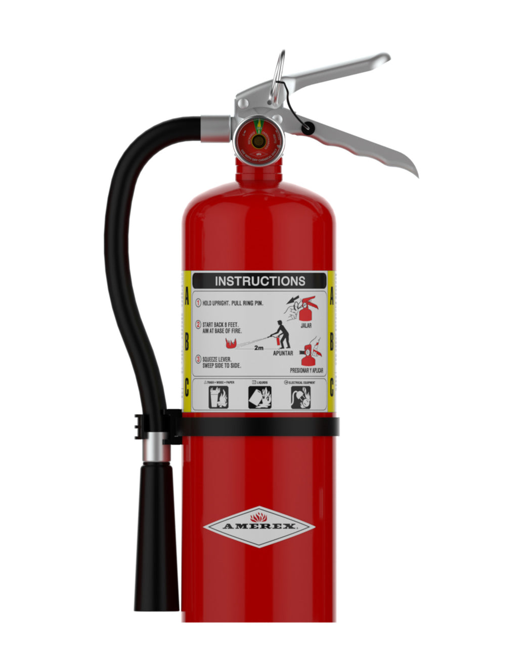 Amerex B500 5 lb ABC dry chemical fire extinguisher, front view