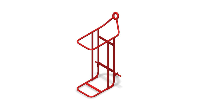 Amerex 16724 red carriage assembly without wheels for 65 lb Halotron wheeled fire extinguisher