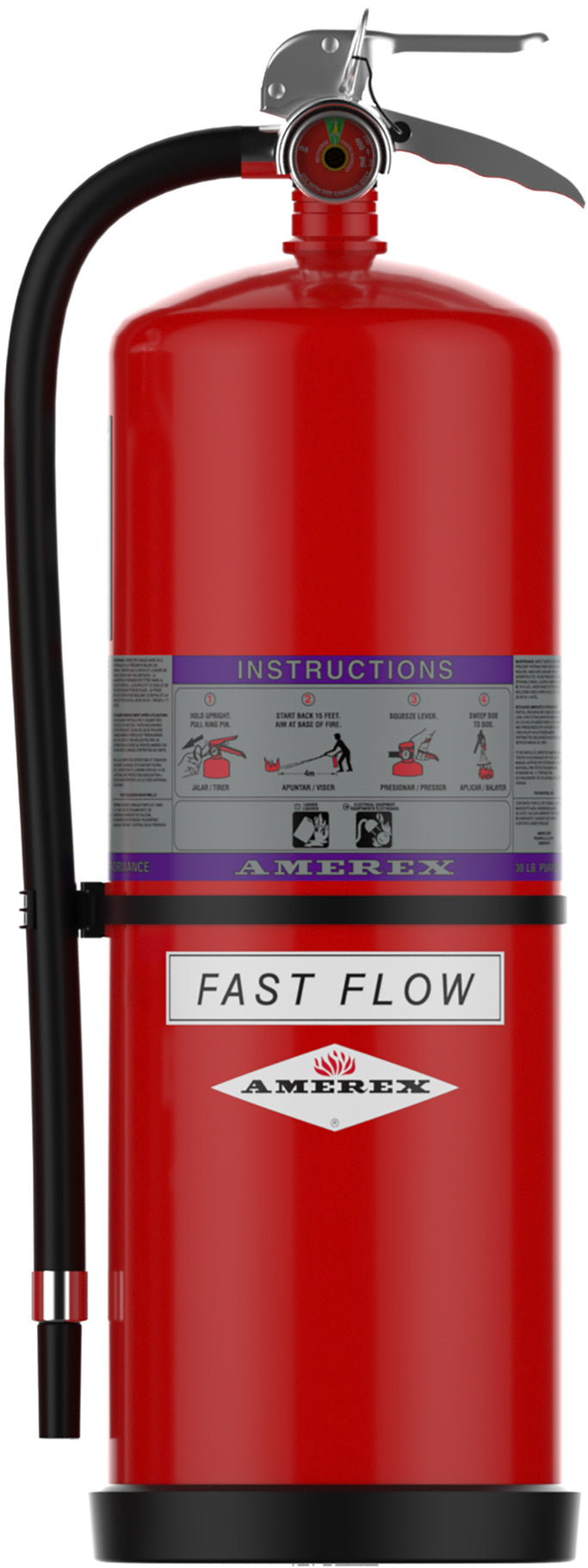 Amerex 796 30 lb Purple K Fast Flow fire extinguisher, item 26911