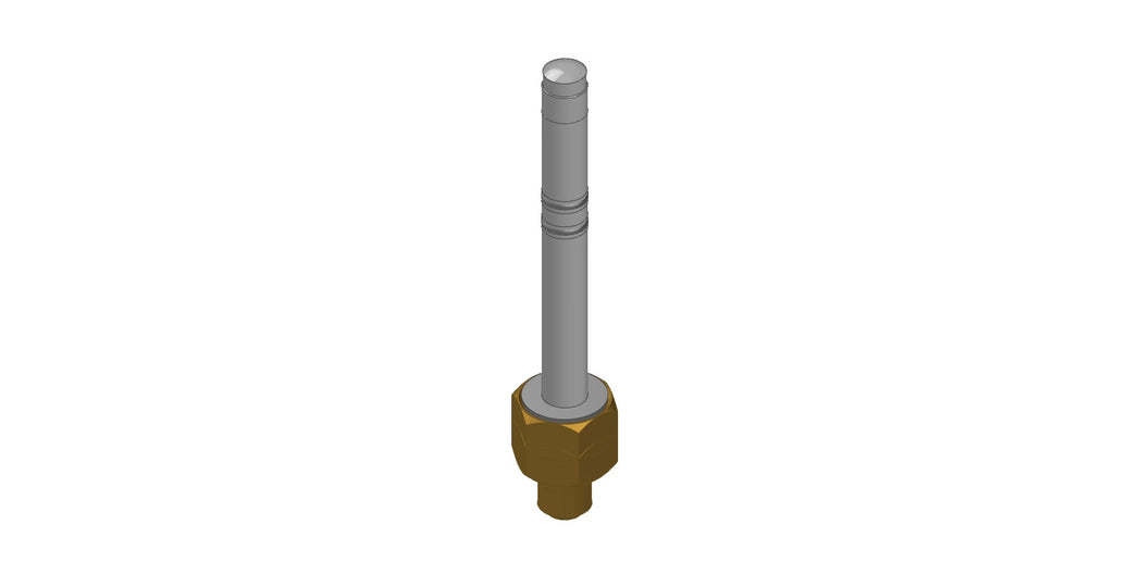 Amerex 01539-P006 brass valve stem assembly for CO2 fire extinguishers, sold in a sales pack of 6