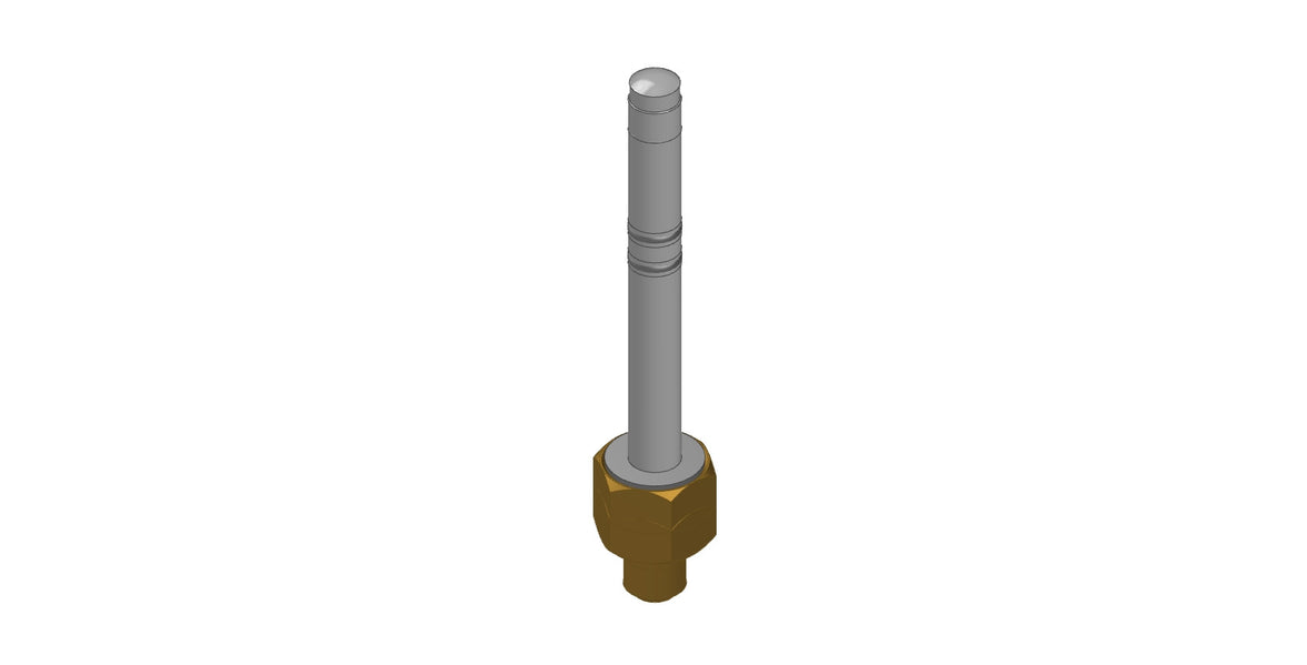 Amerex 01539-P006 brass valve stem assembly for CO2 fire extinguishers, sold in a sales pack of 6