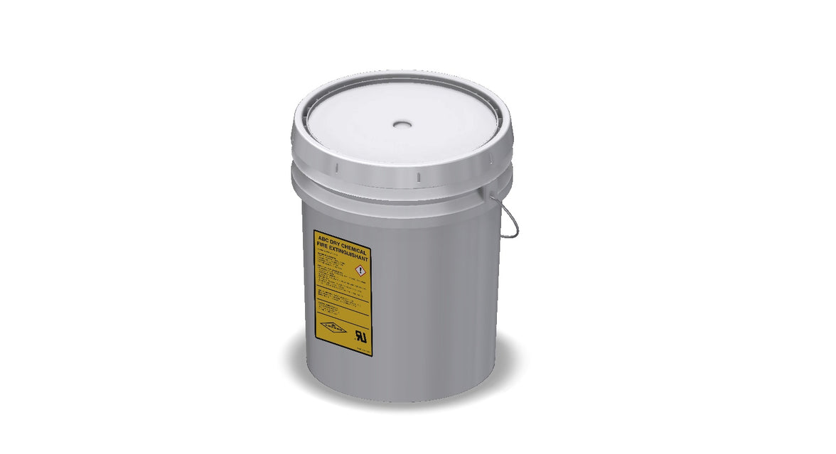 Amerex charge 550, 50 lb pail of ABC dry chemical fire extinguisher recharge agent, item 03736