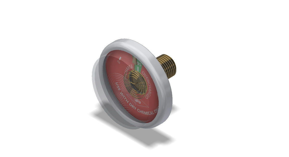 Amerex 03965-P006 195 pressure gauge for brass-valve dry chemical fire extinguishers, six-piece sales pack