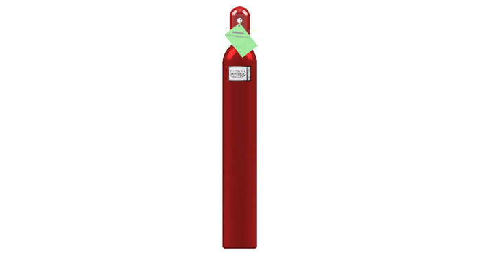 Amerex 04128 red nitrogen cylinder assembly, 110 cu. ft., charged with cap