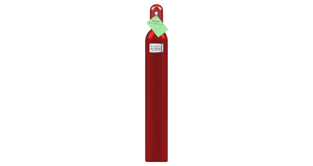 Amerex 04128 red nitrogen cylinder assembly, 110 cu. ft., charged with cap