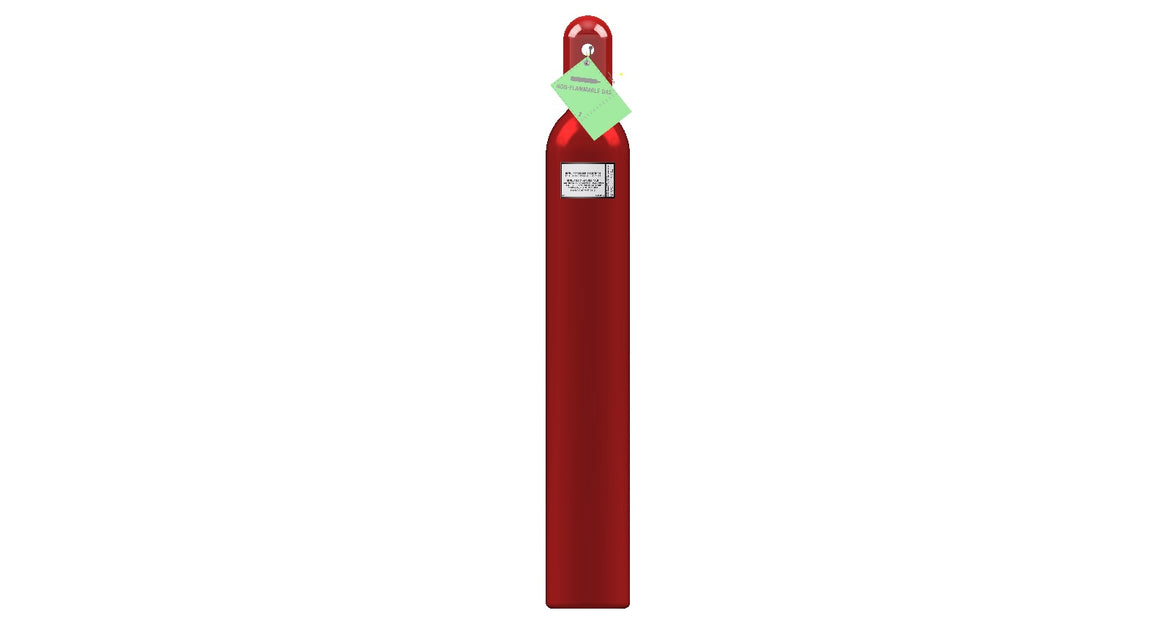 Amerex 04128 red nitrogen cylinder assembly, 110 cu. ft., charged with cap