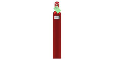 Amerex 04128 red nitrogen cylinder assembly, 110 cu. ft., charged with cap