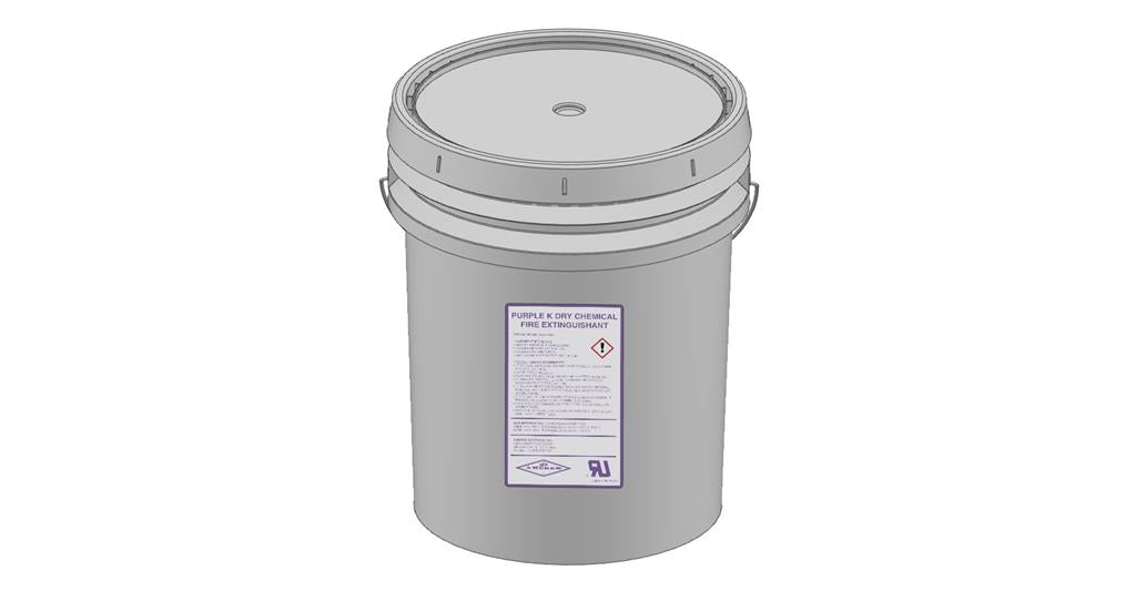 Amerex Charge 515 Purple K dry chemical recharge agent in a 50 lb pail, item 04214