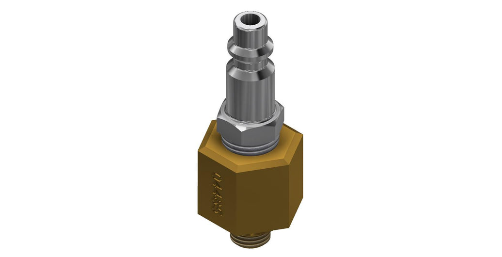 Amerex 04485 Hansen quick connect fill adapter, 3/8 in.-24 UNF, for aluminum valve Halon 1211 units