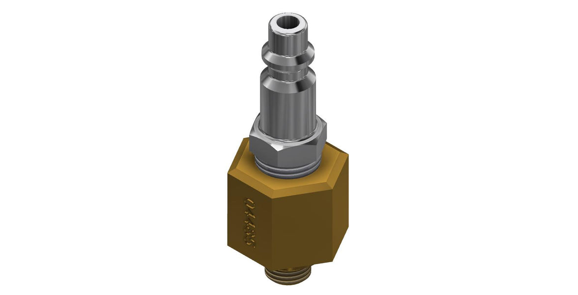 Amerex 04485 Hansen quick connect fill adapter, 3/8 in.-24 UNF, for aluminum valve Halon 1211 units