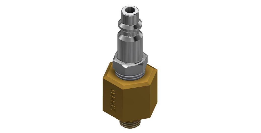 Amerex 04485 Hansen quick connect fill adapter, 3/8 in.-24 UNF, for aluminum valve Halon 1211 units