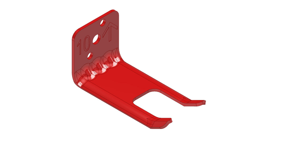 Amerex 820 RD AL fire extinguisher wall bracket, part 05525-P006, supplied as a sales pack of six