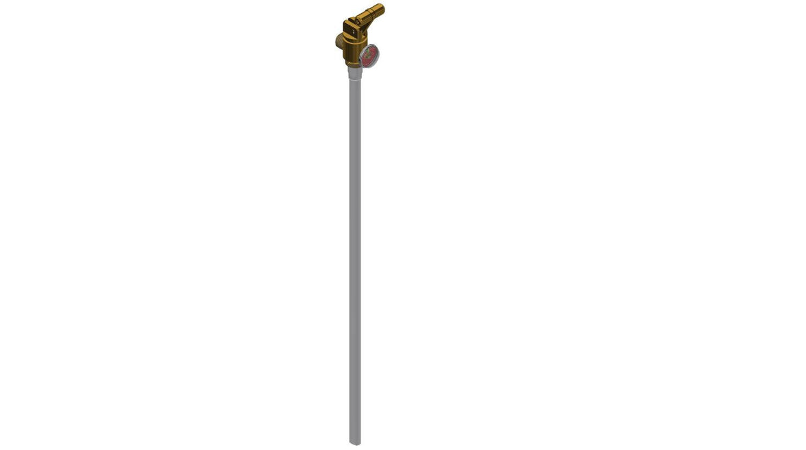 Amerex part 06018 brass valve assembly with downtube for 50 lb dry chemical wheeled extinguisher