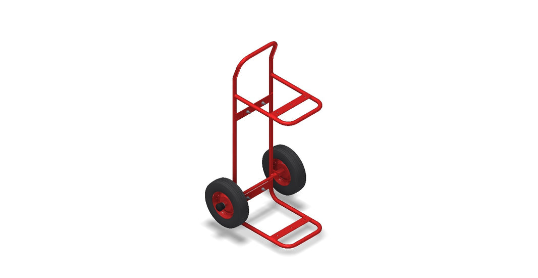Amerex 06074 red carriage assembly with wheels for 50 lb dry chemical wheeled extinguisher