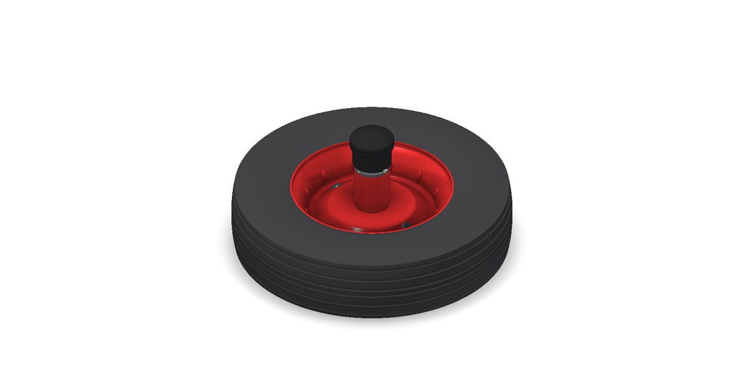 Amerex 06377 red 12.5 inch semi-pneumatic wheel assembly for 50 lb dry chemical wheeled fire extinguishers