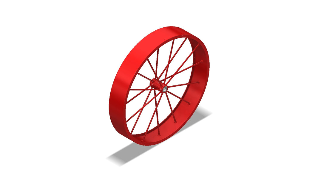 Amerex 07026 red wheel assembly, 36 x 6 in. replacement wheel for Amerex wheeled fire extinguisher units
