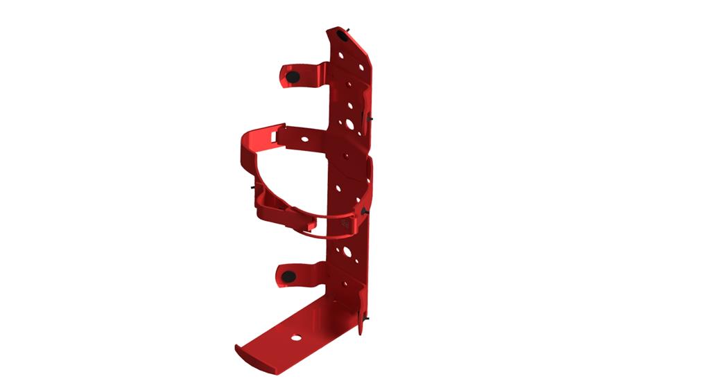 Amerex 861H red heavy-duty vehicle bracket for fire extinguishers, item 07278
