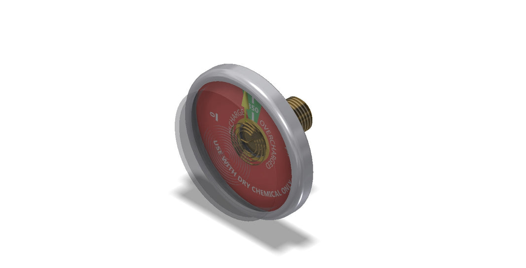 Amerex 08714-P001 350 pressure gauge for dry chemical brass valve fire extinguishers
