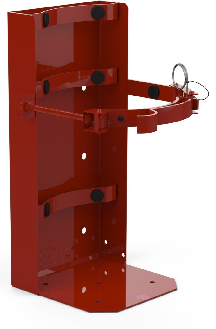 Amerex 811G galvanized red bracket for 8 in. diameter fire extinguisher cylinders