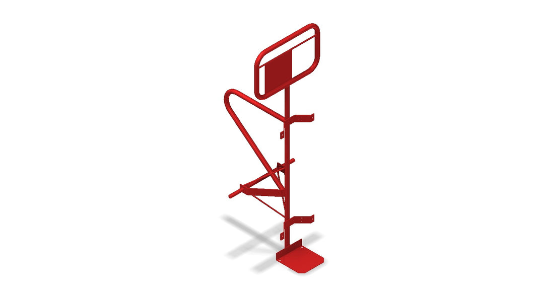 Amerex 09891 carriage frame assembly without wheels for 333 50 lb CO2 wheeled fire extinguisher