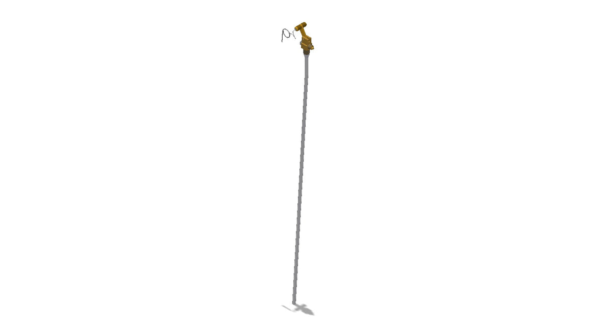 Amerex part 09895 brass valve assembly with downtube for 50 lb CO2 wheeled fire extinguisher