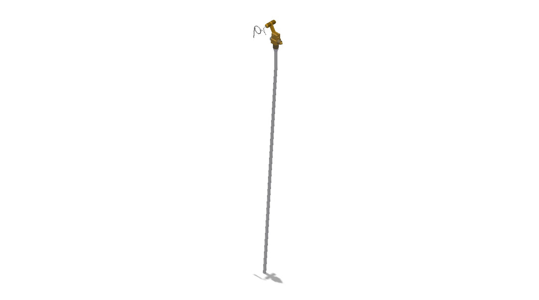 Amerex part 09895 brass valve assembly with downtube for 50 lb CO2 wheeled fire extinguisher