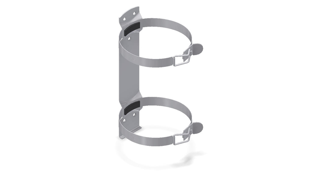 Amerex 808 white steel vehicle and marine bracket for 6 lb and 9 lb fire extinguishers
