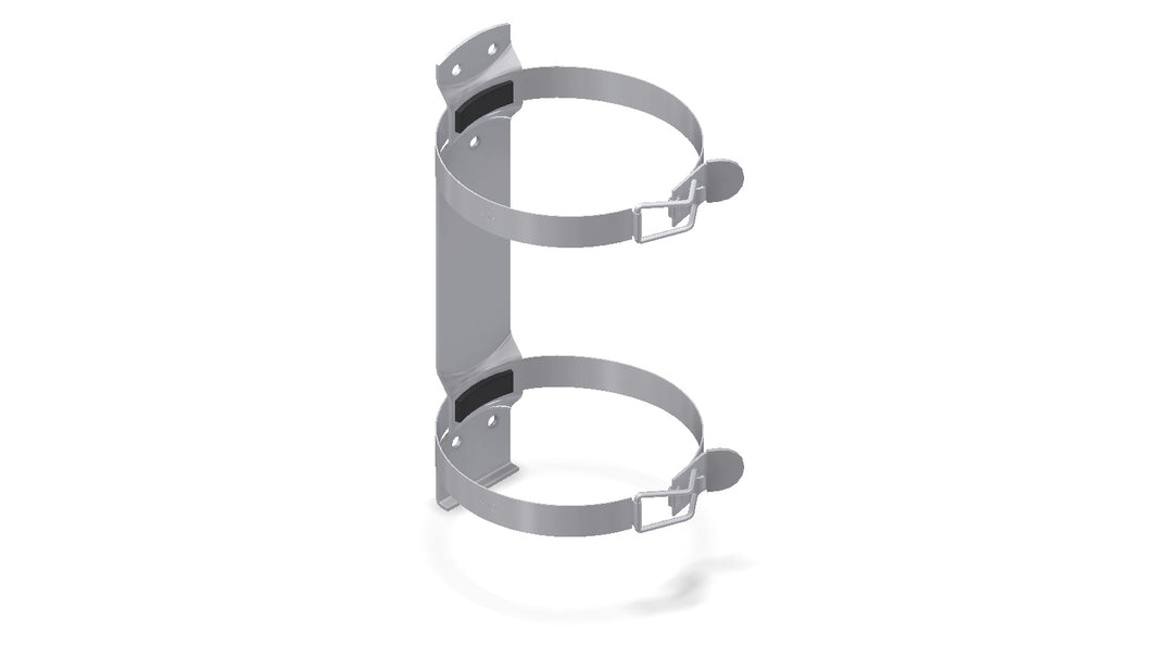 Amerex 808 white steel vehicle and marine bracket for 6 lb and 9 lb fire extinguishers