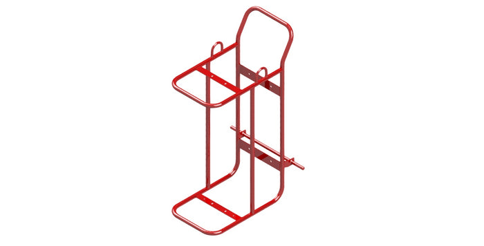 Amerex 10431 carriage assembly without wheels for 125 and 150 lb dry chemical wheeled extinguishers