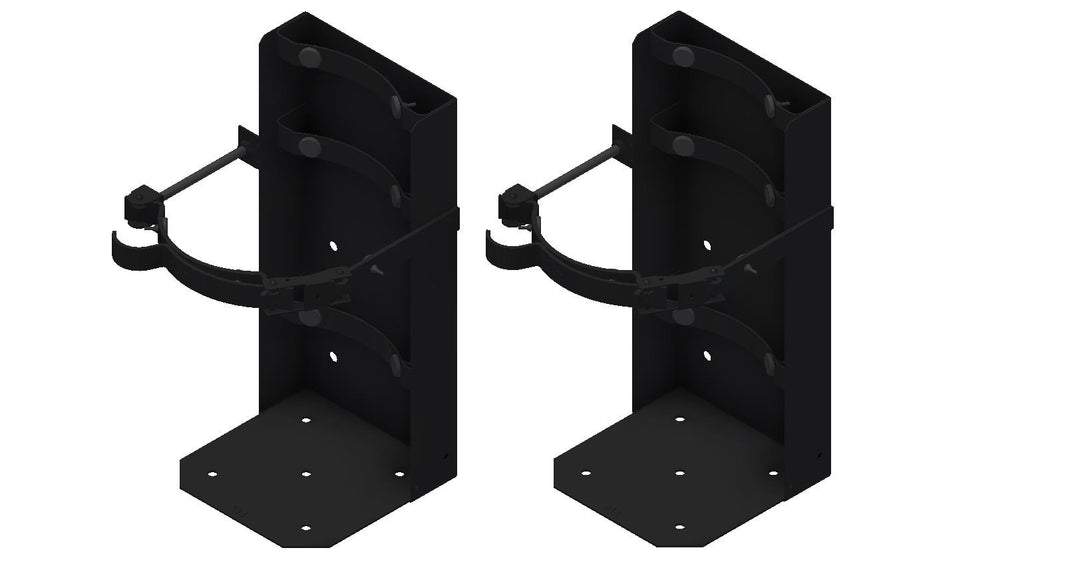 Amerex 811 black vehicle bracket for 8 in. diameter fire extinguisher cylinders