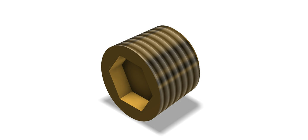 Amerex part 14218-P001 brass hex socket plug for fire extinguisher service