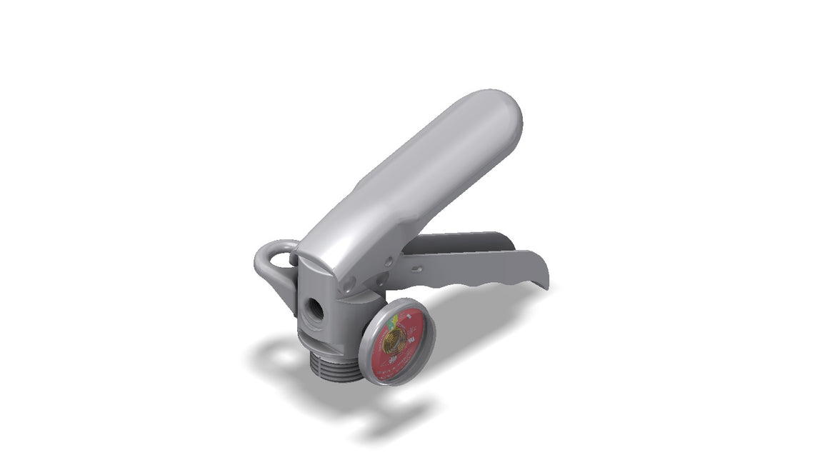 Amerex part 14526 aluminum valve assembly with loop for 2.5 lb and 5 lb Halotron fire extinguishers