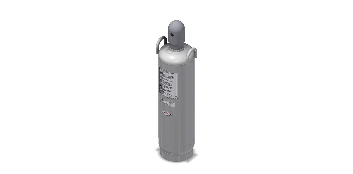 Amerex charge 891, 80 lb Halotron agent recharge cylinder, item 14531