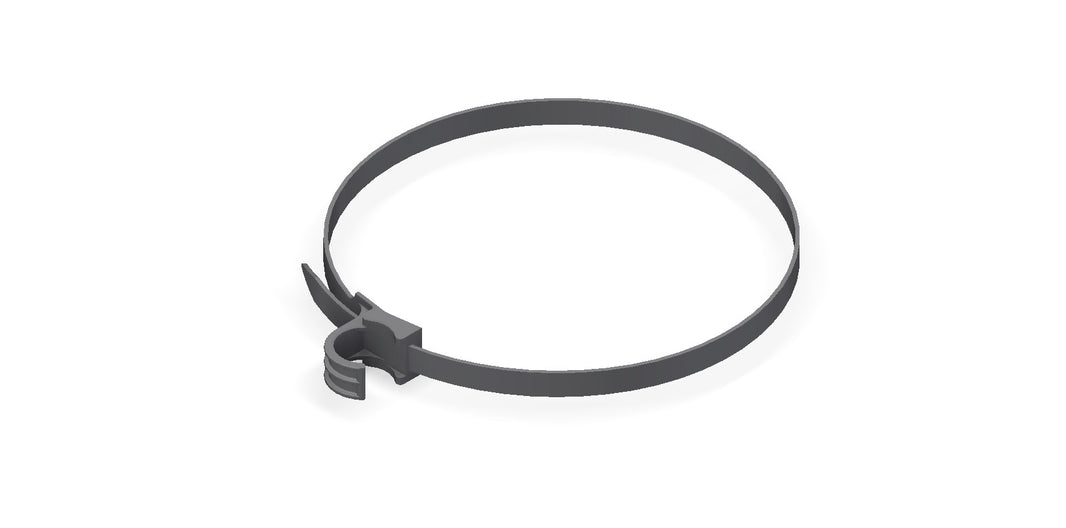 Amerex 14871-P001 black strap assembly, 1/2 inch by 8 inch replacement retaining strap