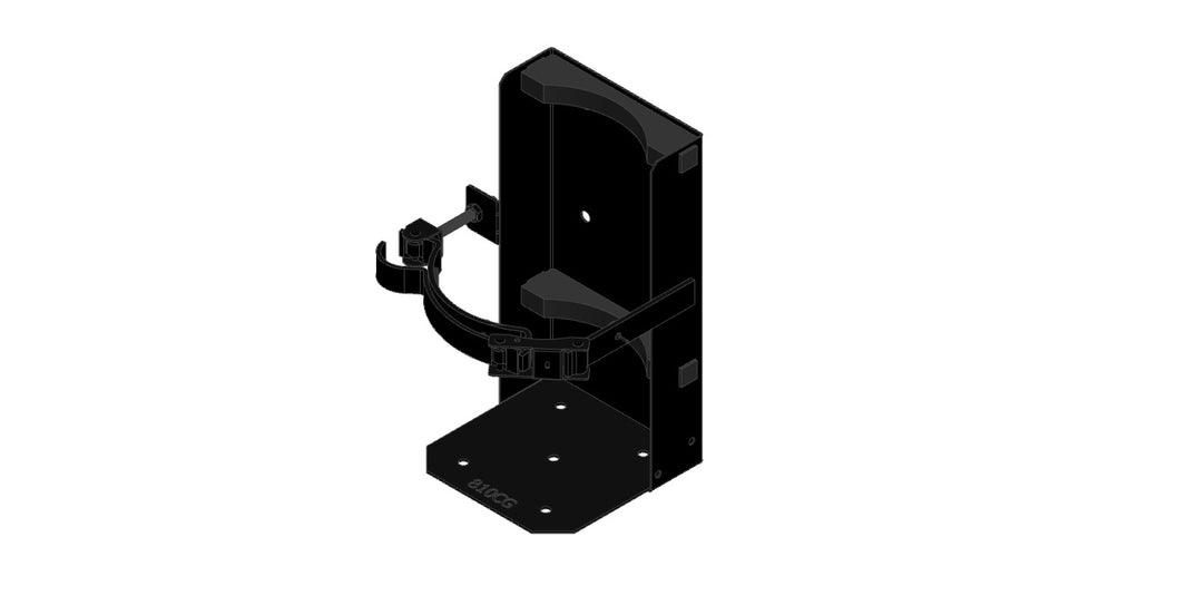 Amerex 810CG black Coast Guard bracket for 7 in. diameter fire extinguisher cylinders