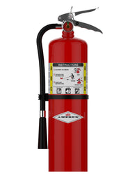 Amerex model B441 10 lb ABC extinguisher with brass valve and stainless steel lever