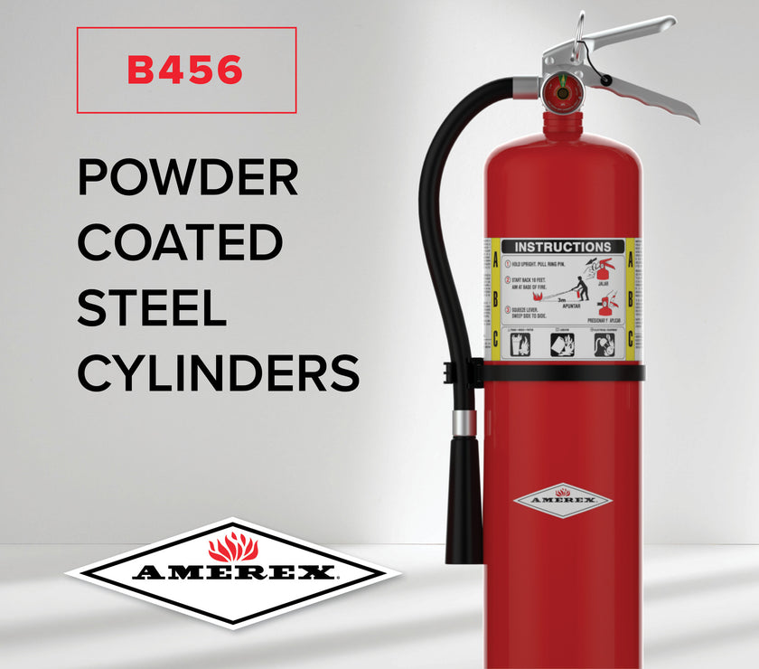 Amerex B456 10lb ABC Dry Chemical Fire Extinguisher – Multipurpose, 20-Second Discharge, For Class A, B & C Fires