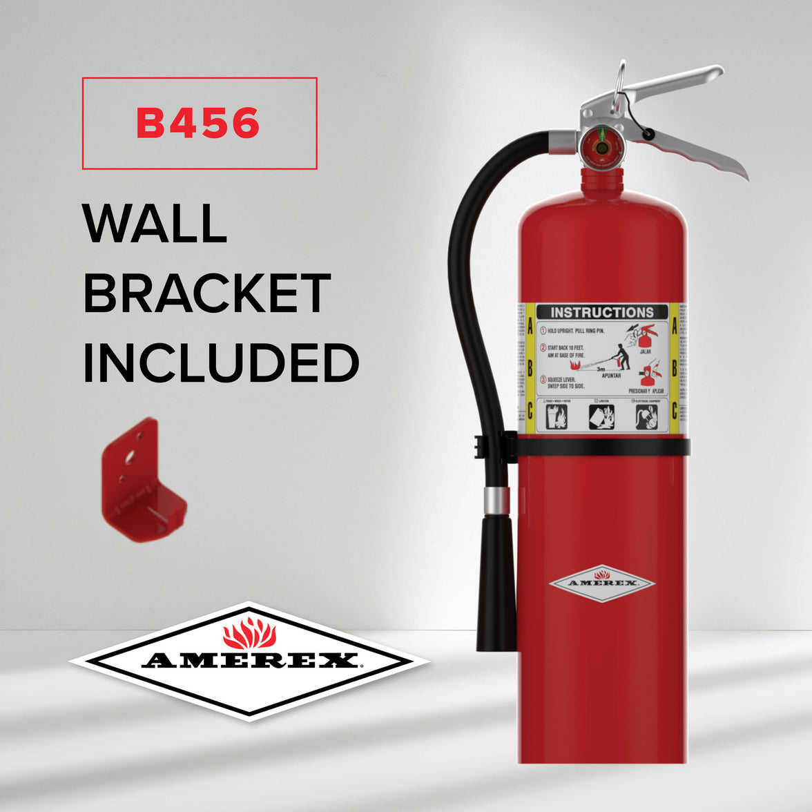 Amerex B456 10 lb ABC extinguisher, further product view