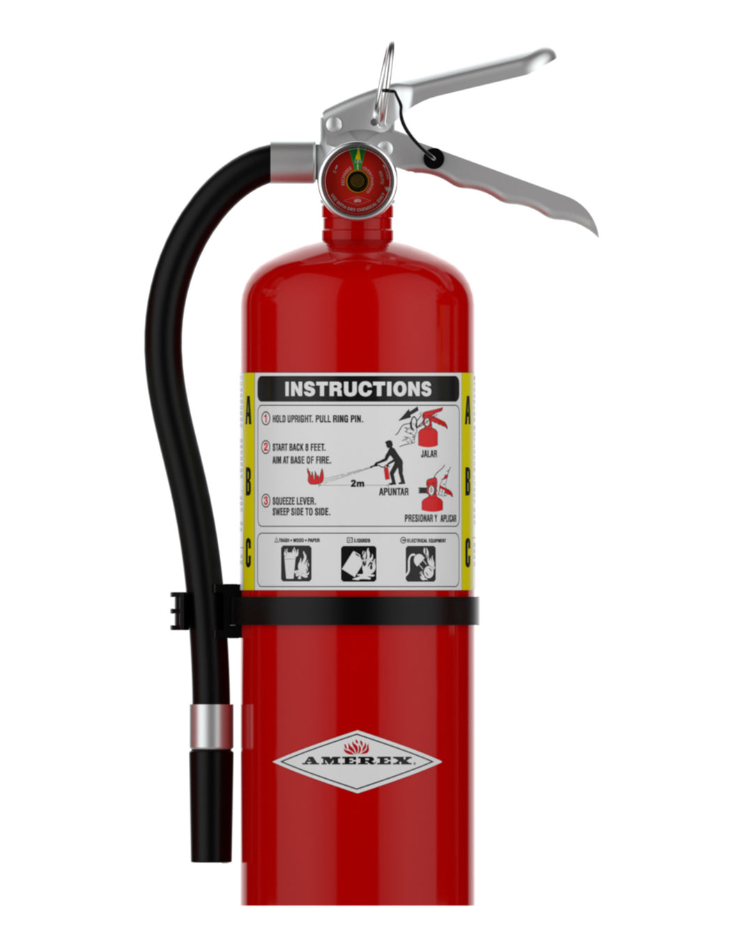 Amerex B402 5 lb ABC dry chemical fire extinguisher, front view