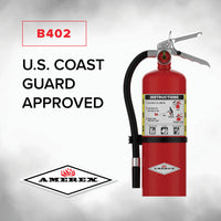 Amerex B402 ABC fire extinguisher, close-up product view