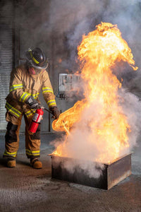 Amerex B500T 5 lb ABC fire extinguisher with vehicle bracket, alternate view