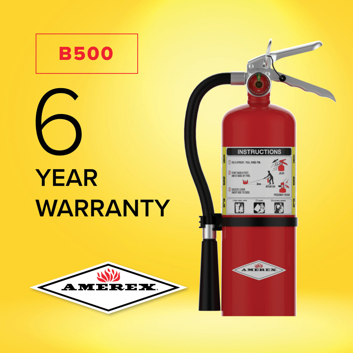 Amerex B500 5 lb fire extinguisher, additional product view