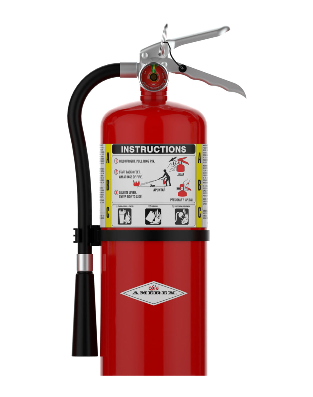 Amerex B443 6 lb ABC dry chemical fire extinguisher, front view