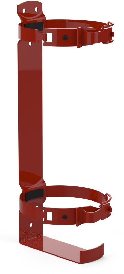 Amerex 846 red two-strap fire extinguisher bracket assembly for 5 in. diameter cylinders