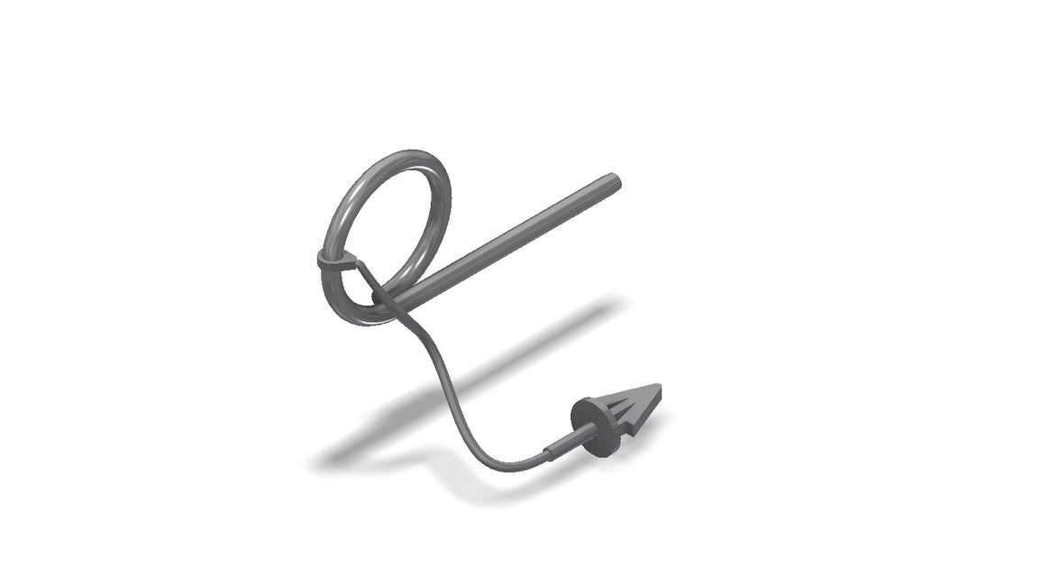 Amerex 16354-P004 small stainless steel pull pin and chain assembly, pack of 4